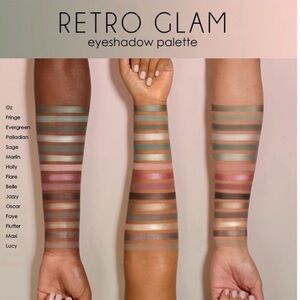 Natasha Denona Eyeshadow Retro Glam Palette with Pink, Green, and Gold  NIB